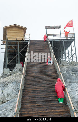 China, Yunnan Sheng, Lijiang Shi, Lijang, Rauf auf den Schneeberg-Schneeberg Stockfoto