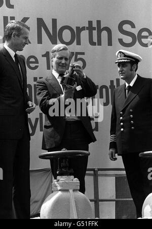 Tony Benn North Sea Oil Stockfoto