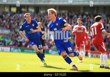 Fußball - Npower Football League Championship - Middlesbrough gegen Leeds United - Riverside Stadium Stockfoto