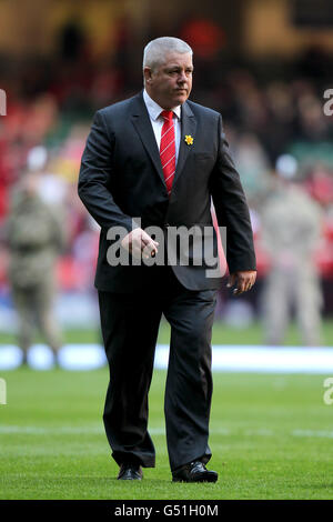 Rugby Union - RBS 6 Nations Championship 2012 - Wales gegen Italien - Millennium Stadium. Wales-Trainer Warren Gatland Stockfoto