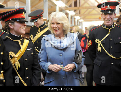 Herzogin von Cornwall Besuch des Königs Troop Royal Horse Artillery Stockfoto