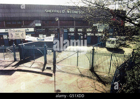 Hillsborough private Gerichtsverfahren Stockfoto