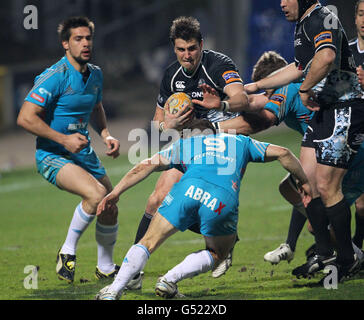 Peter Murchie von Glagow Warrior während des RaboDirect PRO12-Spiels im Firhill Stadium, Glasgow. Stockfoto