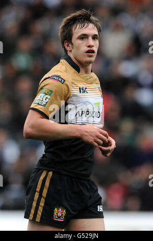 Rugby League - Stobart Super League - Widnes Vikings gegen Wigan Warriors - Stobart Stadium Halton. Widnes Vikings Wigan Warriors Stockfoto