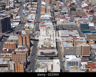 Südafrika, Gauteng, Johannesburg, auf der Aussichtsplattform des Carlton Center (Hochhaus mit 223 Meter hoch) mit Blick über Johannesburg Stockfoto