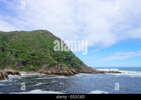 Südafrika, Eastern Cape, Western District, Garden Route, Otter Trail am Meer an der Mündung des Storms River Stockfoto