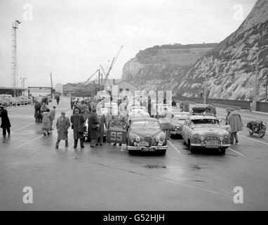 Rallye - Monte-Carlo Rally - Dover Fährhafen Stockfoto