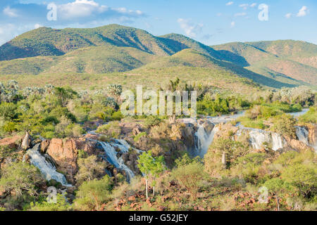 Namibia, Kunene, Kaokoland, Epupafalls der Kunene Fluss an der Grenze zu Angola im Kaokoland Stockfoto