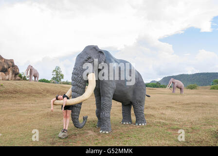 Kuba, Santiago De Cuba, Mammut im Valle De La Prehistoria in der Nähe von Santiago de Cuba Stockfoto