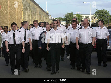 Brixton Gefängnis Streik Stockfoto