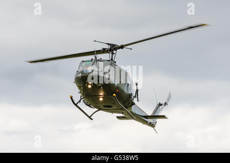 Großbritannien, Schottland, East Lothian, North Berwick, Bell UH - 1H Iroquois (Huey) bei der jährlichen Schottlands nationale Airshow in East Fortune Stockfoto