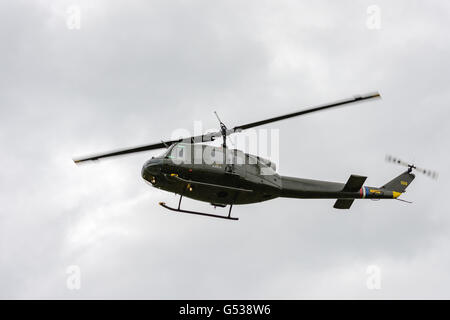 Großbritannien, Schottland, East Lothian, North Berwick, Bell UH - 1H Iroquois (Huey) bei der jährlichen Schottlands nationale Airshow in East Fortune Stockfoto