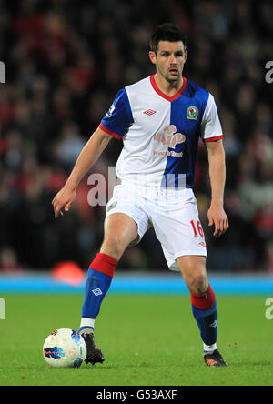 Fußball - Barclays Premier League - Blackburn Rovers gegen Liverpool - Ewood Park. Scott Dann Von Blackburn Rovers Stockfoto