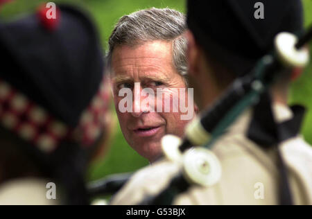 Prince Of Wales Pipers Stockfoto