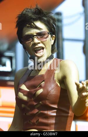 Posh Spice Radio 1-roadshow Stockfoto