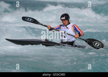 Kanu - Tesco Kanu Slalom 2012 Selection Trials - Tag drei - Lee Valley White Water Centre Stockfoto