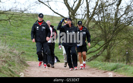 Sir Ian Botham "großen britischen Spaziergang" Stockfoto