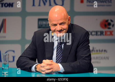 Soccerex - Europäisches Forum 2012 - Erster Tag - Manchester Central. Gianni Infantino, Generalsekretär der UEFA Stockfoto