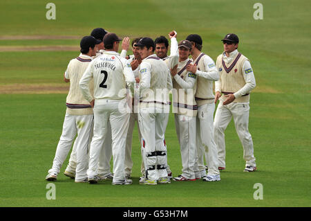 Cricket - LV = County Championship - Division One - Day-One - Nottinghamshire V Somerset - Trent Bridge Stockfoto
