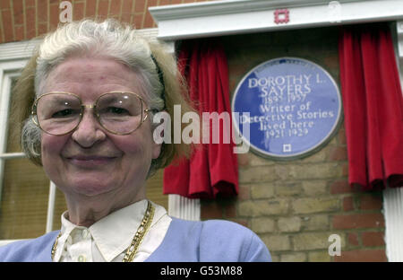 Sayers Plaque PD James Stockfoto