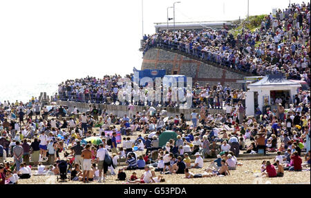 Eastbourne Airshow Absturz Stockfoto