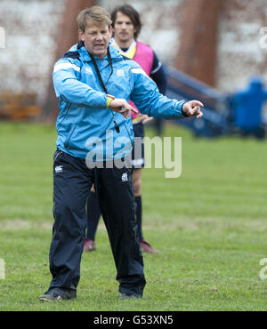 Scotland Head Coach Graham Shiel während einer Trainingseinheit im Scotstoun Stadium, Glasgow. Stockfoto