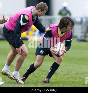 Rugby-Union - Schottland Sevens Trainingseinheit - Scotstoun Stadion Stockfoto