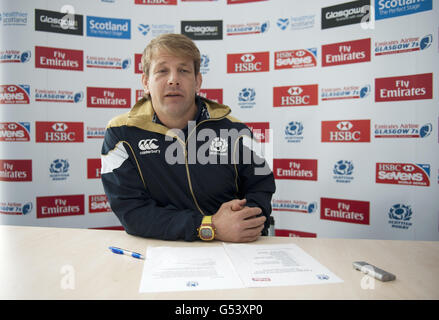 Scotland 7 's Head Coach Graham Shiel während einer Trainingseinheit im Scotstoun Stadium, Glasgow. Stockfoto