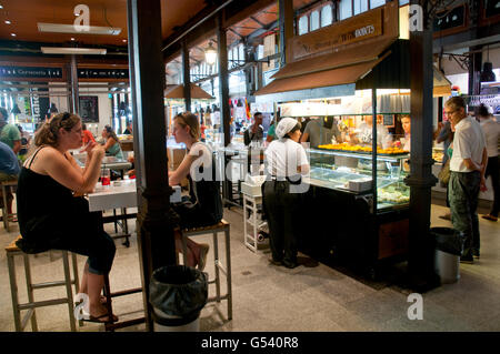 San Miguel Markt, innen-Ansicht. Madrid, Spanien. Stockfoto