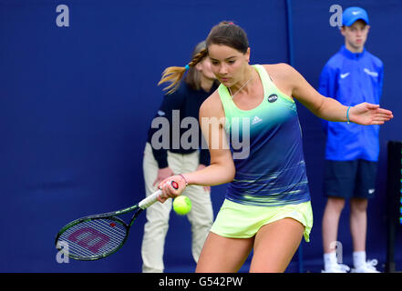 Jodie Burrage (GB) spielen in der ersten Qualifikationsrunde, Aegon International, Eastbourne, 2016. (Akkreditierter Fotograf) Stockfoto