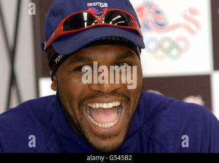 Olympic Boxing Harrison. Die britische Super-Schwergewicht-Olympiaboxerin Audley Harrison beim GB Boxing Team Training an der australischen Goldküste. Stockfoto