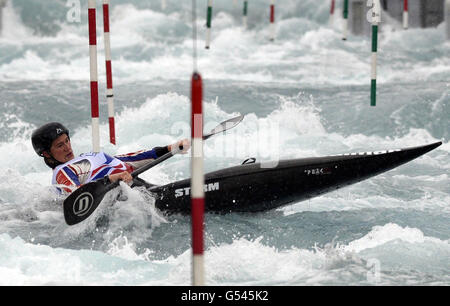 Olympia - Großbritannien Kanu Team Ankündigung - Lee Valley White Water Centre Stockfoto