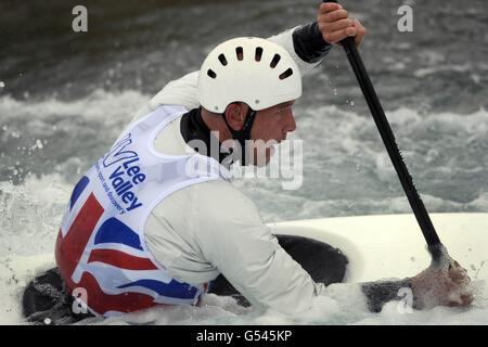 Olympische Spiele - Ankündigung Des Britischen Kanuteams - Lee Valley White Water Center. Slalom-Kanute (K1 und C2) Richard Hounslow während der Ankündigung des GB-Teams im Lee Valley White Water Center, Waltham Cross. Stockfoto