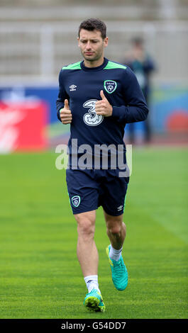 Republik Irland Wes Hoolahan während einer Trainingseinheit im Stade de Montbauron, Versailles. Stockfoto