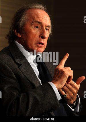 Sir Jackie Stewart Förderung der Legasthenie-Schottland Stockfoto