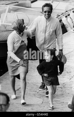 Royalty - Prinzessin Margaret und Lord Snowdon - Caernarfon Stockfoto