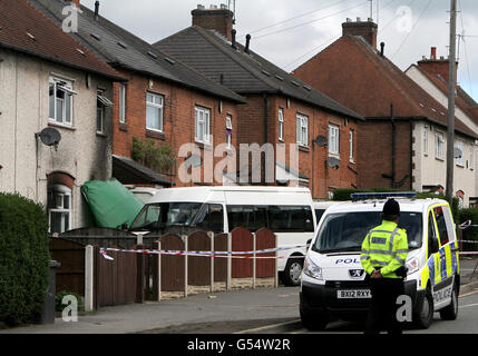 Hausbrand in Allenton Stockfoto