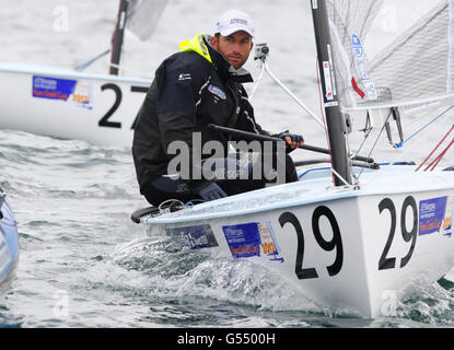 Segeln - Finn Gold Cup - Tag 5 - Falmouth Stockfoto