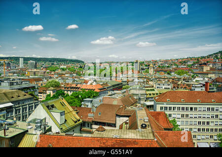 Juni 2016, urban Erfassung von Zürich, HDR-Technik Stockfoto