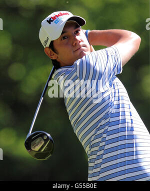 Italiens Matteo Manassero am dritten Tag der BMW PGA Championship im Wentworth Golf Club, Surrey. Stockfoto