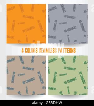 Melden Sie keine Kommentar Musterdesign Vektor-design Stock Vektor