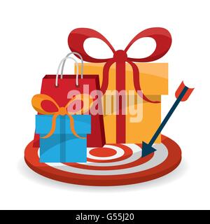 Einkauf Verkauf design Stock Vektor