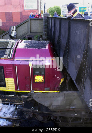 Bristol Absturz Eisenbahnbrücke Stockfoto