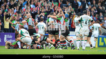 Rugby-Union - Aviva Premiership - Semi Final - Harlequins V Northampton Saints - Twickenham Stoop Stockfoto