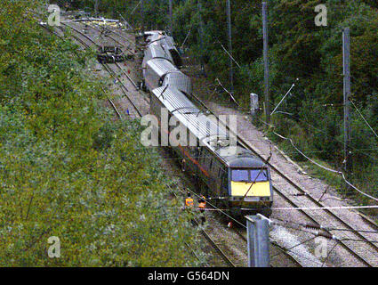 Unfälle und Katastrophen - Hatfield Schiene Abbruch - 2000 Stockfoto