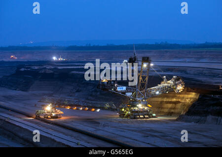 Tagebau Garzweiler Mine, Nordrhein-Westfalen, Deutschland. Stockfoto