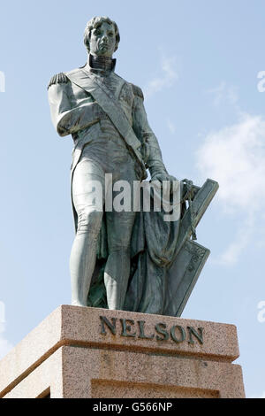 Statue von Admiral Lord Horatio Nelson, in Bridgetown, Barbados, Karibik Stockfoto