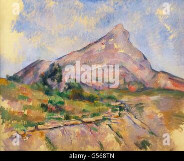 Mont Sainte-Victoire, von Paul Cezanne, ca. 1897-1898, Eremitage, Sankt Petersburg, Russland Stockfoto