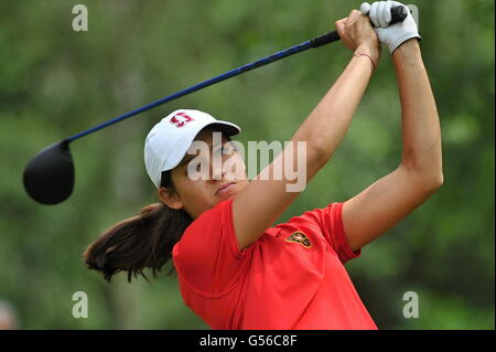 Dysina, Tschechische Republik. 19. Juni 2016. Golfspieler Albane Valenzuela von der Schweiz in Aktion während der Tipsport Golf Masters Ladies European Tour in Pilsen Golf Resort Dysina, Tschechische Republik, 19. Juni 2016. © Pavel Nemecek/CTK Foto/Alamy Live-Nachrichten Stockfoto