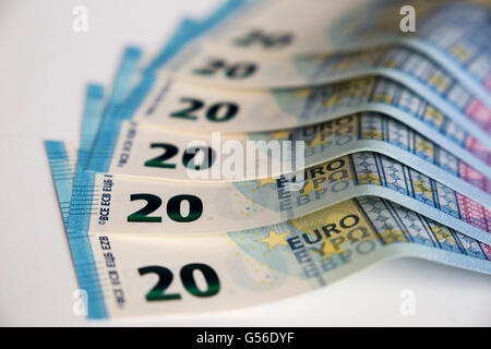 20 Euro-Banknoten, Billetes de Veinte Euro Stockfoto